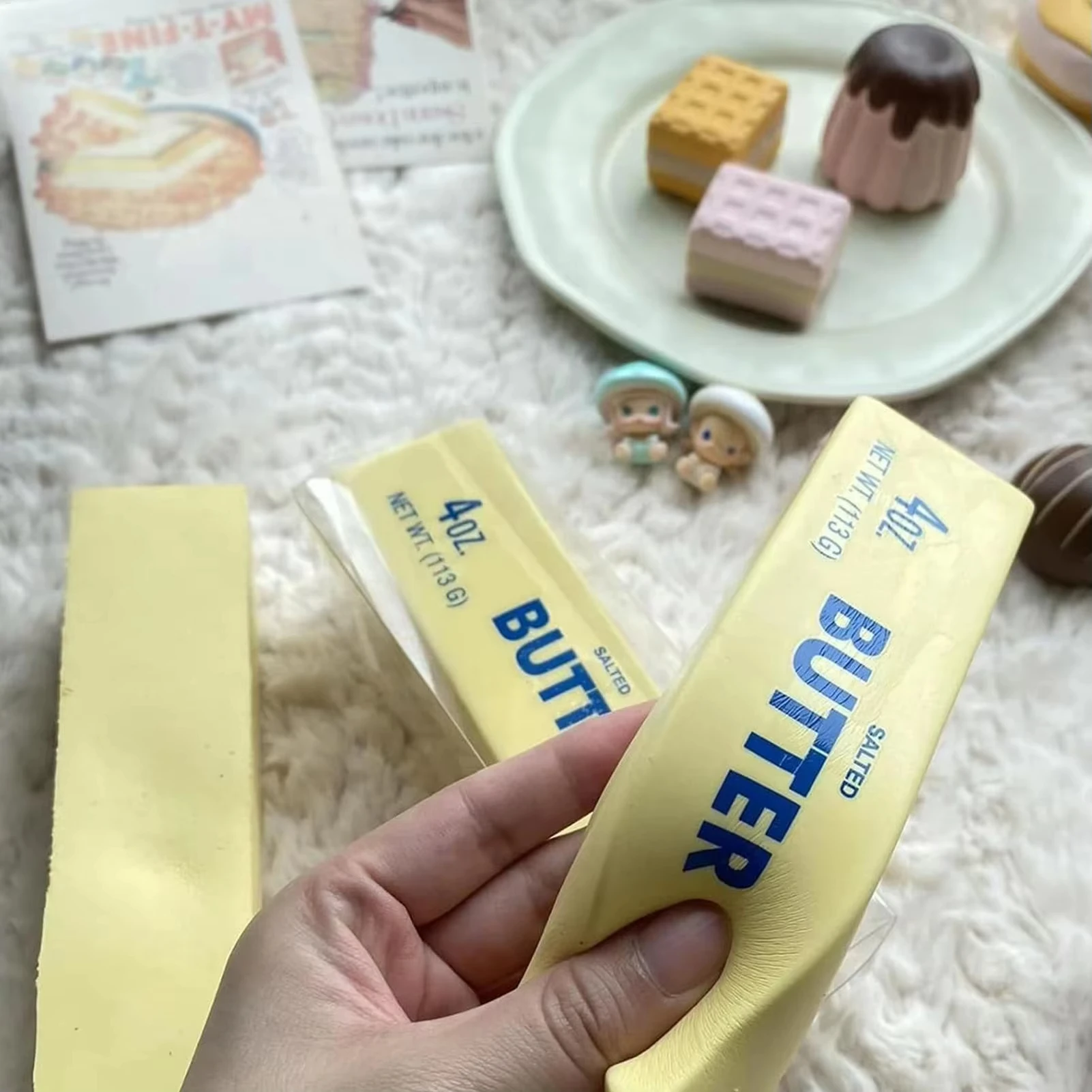 Creative Simulated Butter Squishy Toys Slow Rising Squeeze Butter Stick Realistic Sticky Butter Soft Fake Food Daily & Party Toy
Creative Simulated Butter Squishy Toys Slow Rising Squeeze Butter Stick Realistic Sticky Butter Soft Fake Food Daily & Party Toy