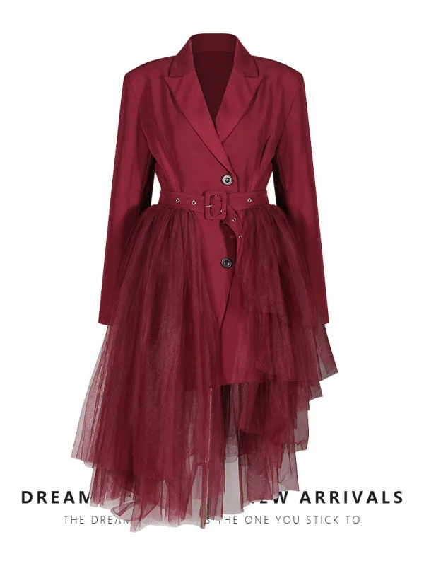 Elegant Mid-Length Tailored Jacket And Mesh Skirt Set Women's Fashion Spring Design Sensation Slim Fit Long Sleeve Suit
Elegant Mid-Length Tailored Jacket And Mesh Skirt Set Women's Fashion Spring Design Sensation Slim Fit Long Sleeve Suit