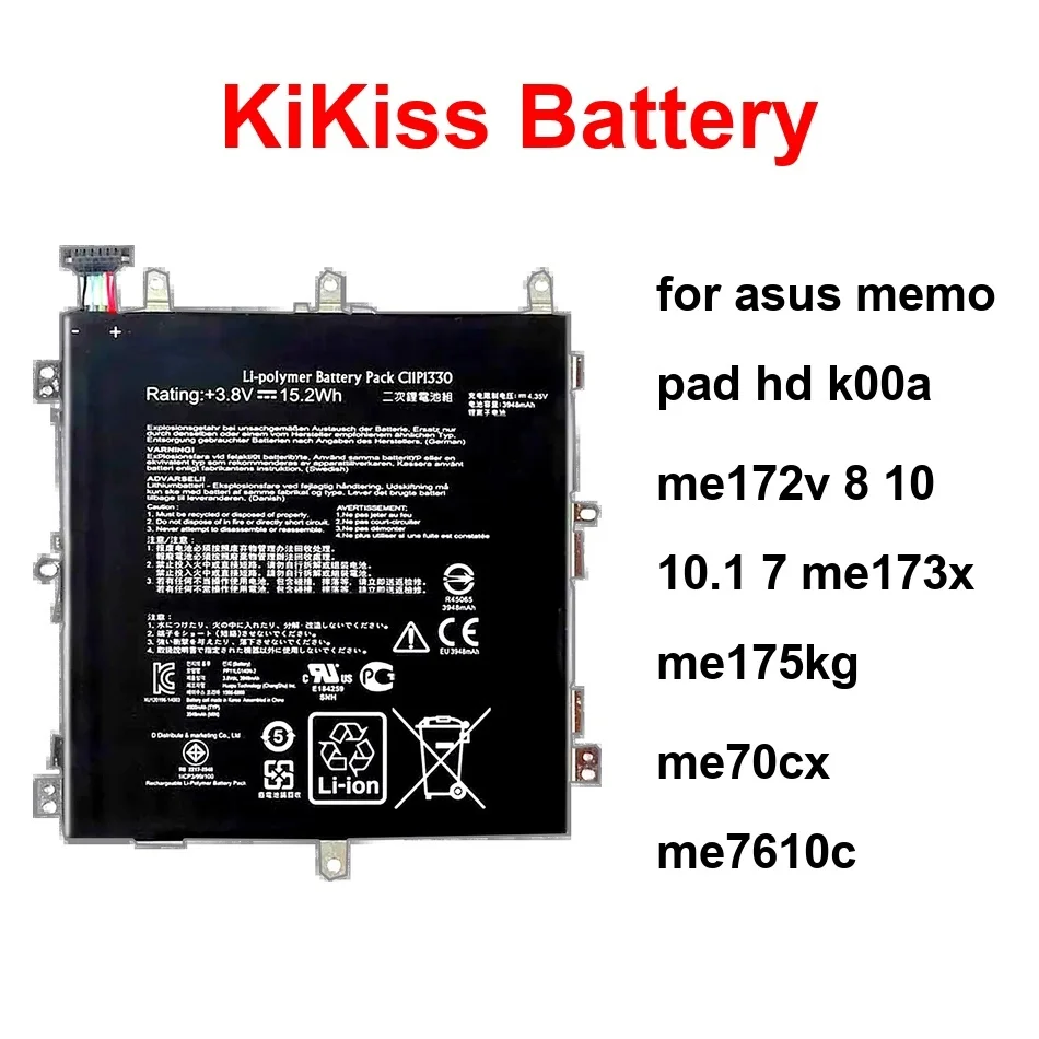Аккумулятор 3090-6560 мАч B11P1405 C11P1330 C12P1301 для Asus Memo Pad HD K00a Me172v 8 10 10,1 7 Me173x Me175kg Me70cx Me7610c 
Аккумулятор 3090-6560 мАч B11P1405 C11P1330 C12P1301 для Asus Memo Pad HD K00a Me172v 8 10 10,1 7 Me173x Me175kg Me70cx Me7610c
