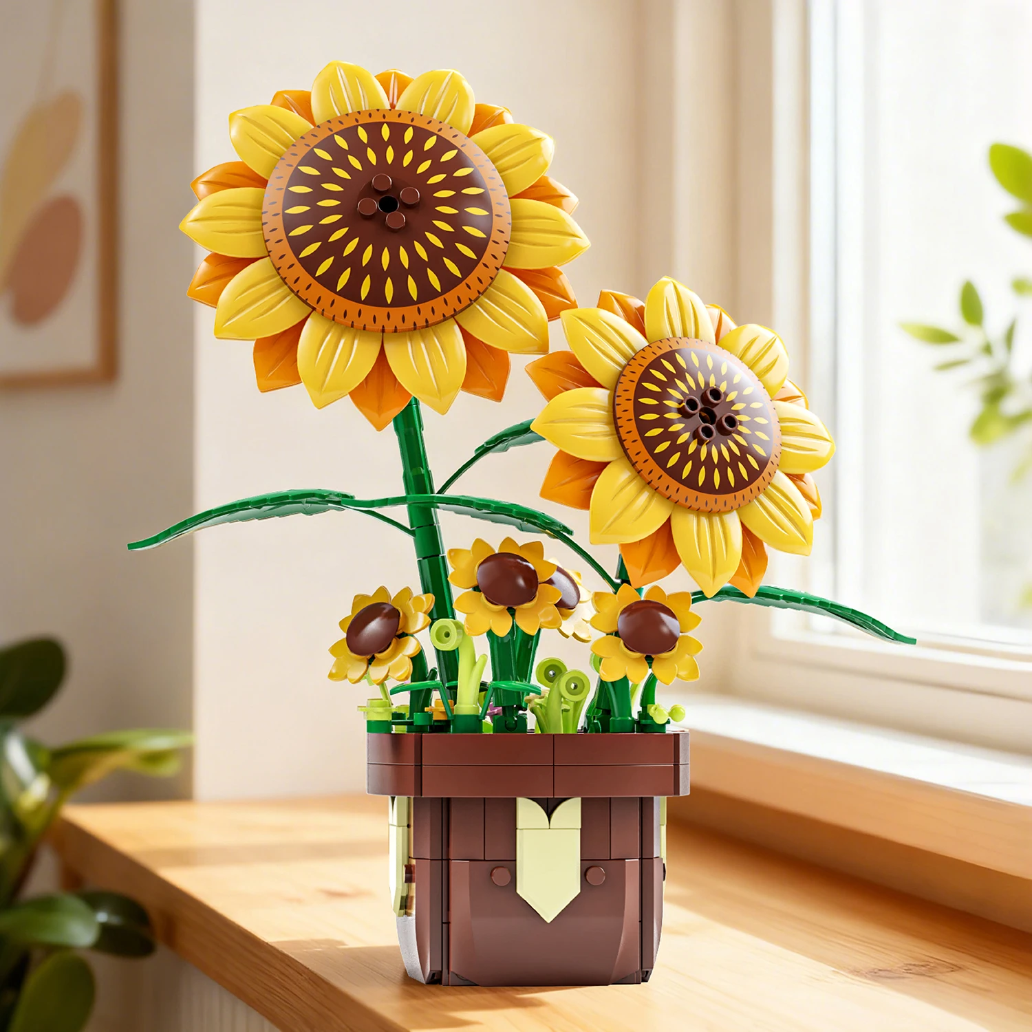 Flower Potted Plant Building Block Set Sunflower Assembly Model Room Decoration and Birthday/festival Gifts
Flower Potted Plant Building Block Set Sunflower Assembly Model Room Decoration and Birthday/festival Gifts