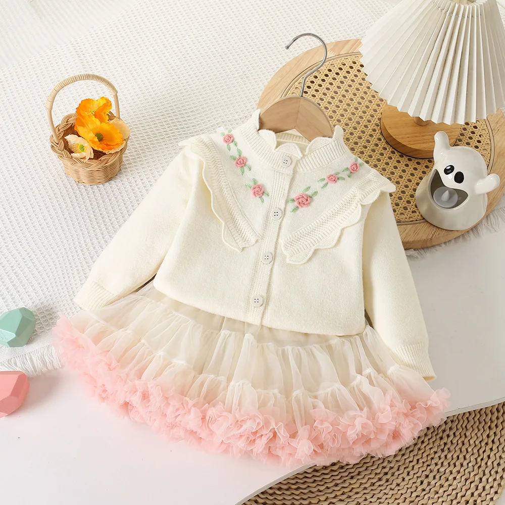 Girls Knitted Clothes Sets Spring Autumn Children Woolen Jersey Sweaters Coats Skirts Princess Dress Suit For Baby Outfits Kids
Girls Knitted Clothes Sets Spring Autumn Children Woolen Jersey Sweaters Coats Skirts Princess Dress Suit For Baby Outfits Kids