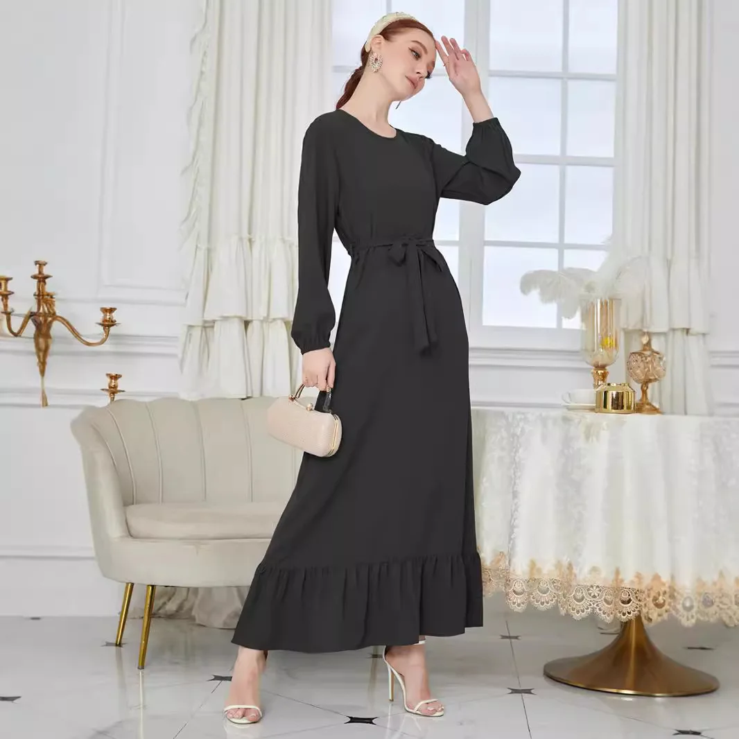 A1382 Elegant And Simple Solid Color Slim-fit Patchwork Long Dress (with Belt) Robe Abaya Ramadan Dubai Luxury Islam Elegant
A1382 Elegant And Simple Solid Color Slim-fit Patchwork Long Dress (with Belt) Robe Abaya Ramadan Dubai Luxury Islam Elegant