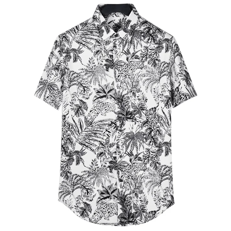 New 2021 luxury Men Classic Sketch jungle Leopard Fashion 50% Silk Casual Shirts Shirt high quality Pocket Short sleeves #A47
New 2021 luxury Men Classic Sketch jungle Leopard Fashion 50% Silk Casual Shirts Shirt high quality Pocket Short sleeves #A47
