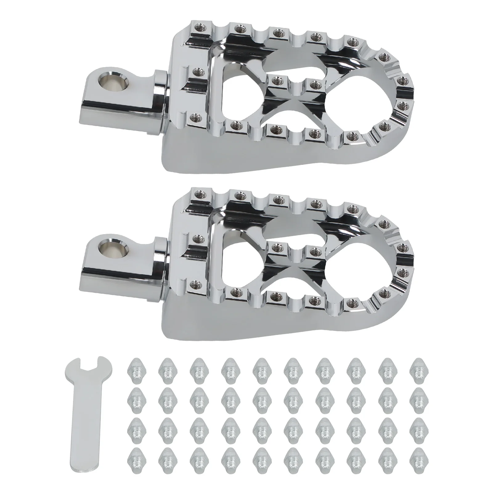 Chrome Wide Foot Peg MX Style For Harley Iron883 2009-17 For Harley Dyna 1993-17
Chrome Wide Foot Peg MX Style For Harley Iron883 2009-17 For Harley Dyna 1993-17