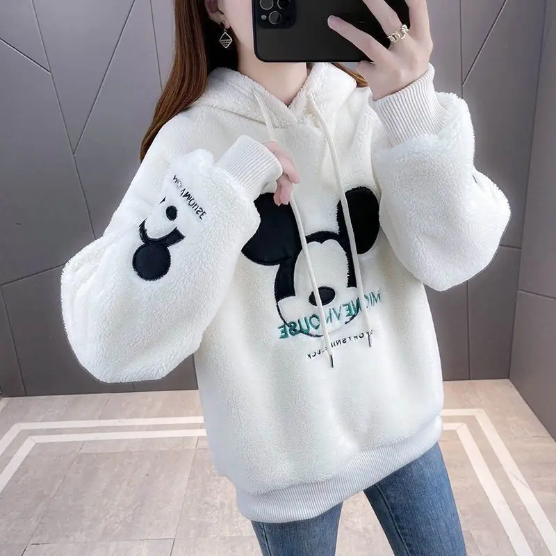 Winter Mickey Cartoon Print Sweatshirt Thick Plush Lining Hoodie Loose Korean Fashion Hoodies Oversized Kawaii Hoodies clothing
Winter Mickey Cartoon Print Sweatshirt Thick Plush Lining Hoodie Loose Korean Fashion Hoodies Oversized Kawaii Hoodies clothing