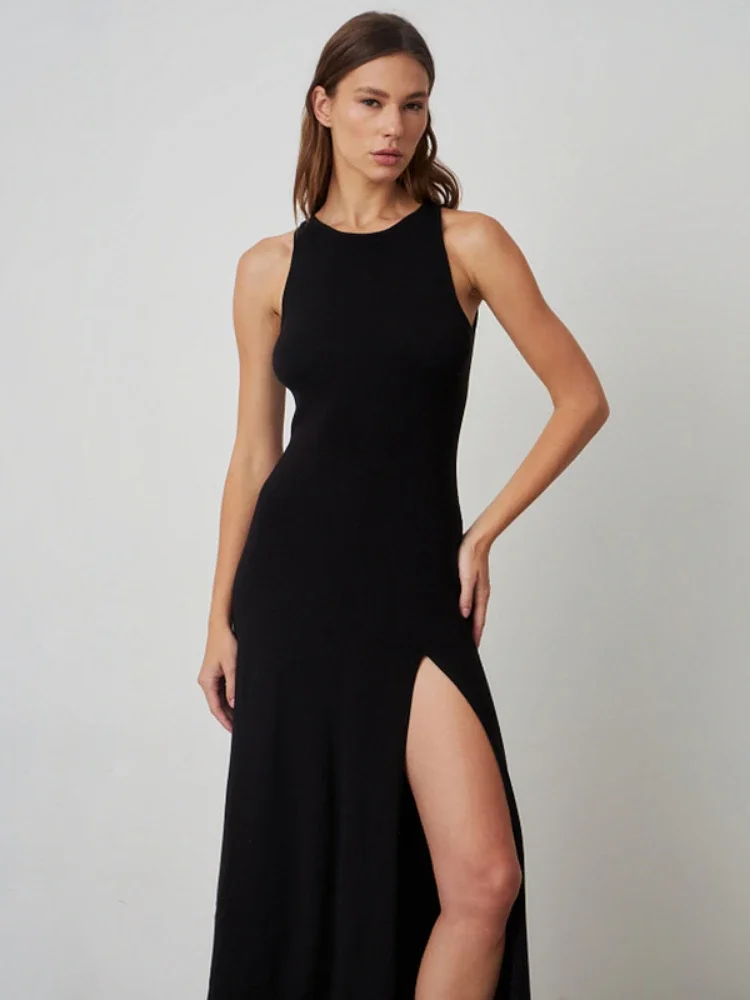 XIZOU Elegant Bodycon Long Summer Dress 2024 Fashion Round Neck Sleeveless High Split Casual Dresses Women White Black Brown
XIZOU Elegant Bodycon Long Summer Dress 2024 Fashion Round Neck Sleeveless High Split Casual Dresses Women White Black Brown