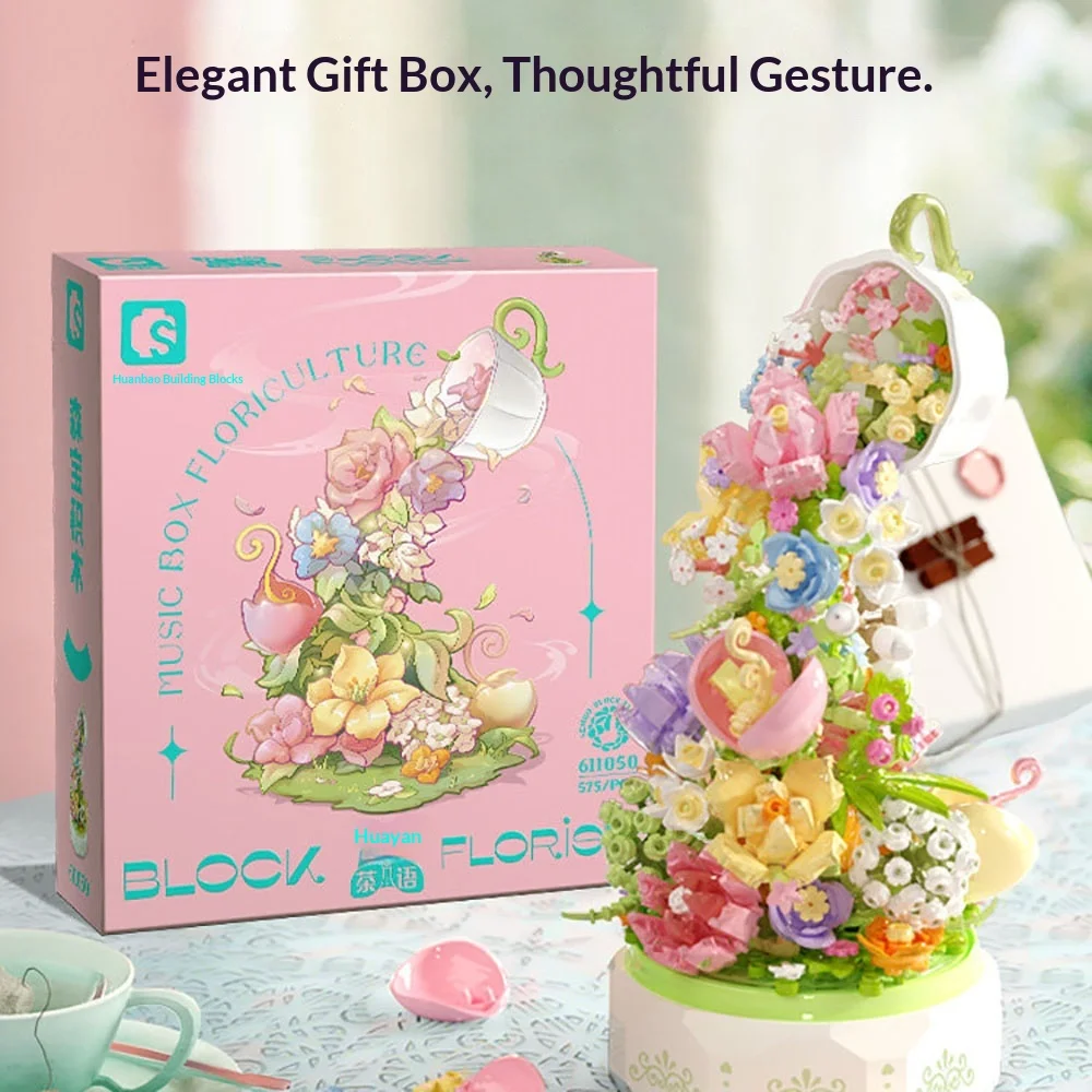 Sembo Block Building Blocks Flower Music Box Hand Assembled Rose Bouquet With Led Light Romantic Holiday Gift For Women
Sembo Block Building Blocks Flower Music Box Hand Assembled Rose Bouquet With Led Light Romantic Holiday Gift For Women