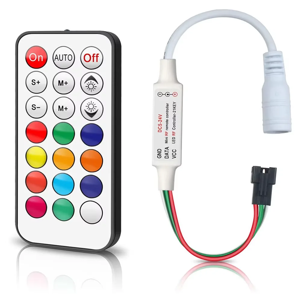 3-PIN LED Controller RF Wireless Remote Control DC5V/12V/24V Mini Controller for Dream Color WS2812B WS2812 WS2811 Light Strip
3-PIN LED Controller RF Wireless Remote Control DC5V/12V/24V Mini Controller for Dream Color WS2812B WS2812 WS2811 Light Strip