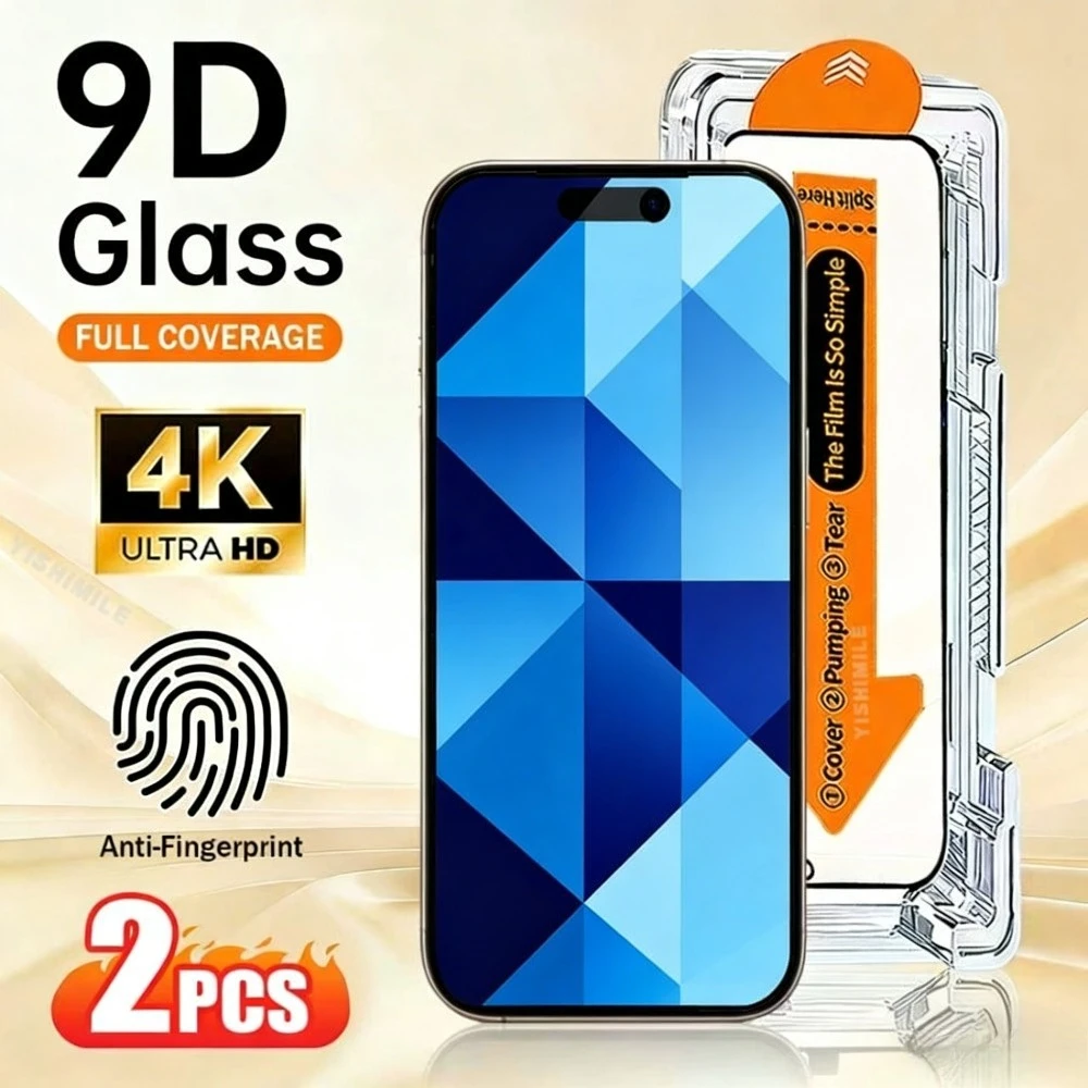 2Pcs Full Cover Screen Protector for iPhone 17 16 15 14 Pro Max Air 17e 16e 13 12 11 Pro 14 15 Plus One Click Installation Glass
2Pcs Full Cover Screen Protector for iPhone 17 16 15 14 Pro Max Air 17e 16e 13 12 11 Pro 14 15 Plus One Click Installation Glass