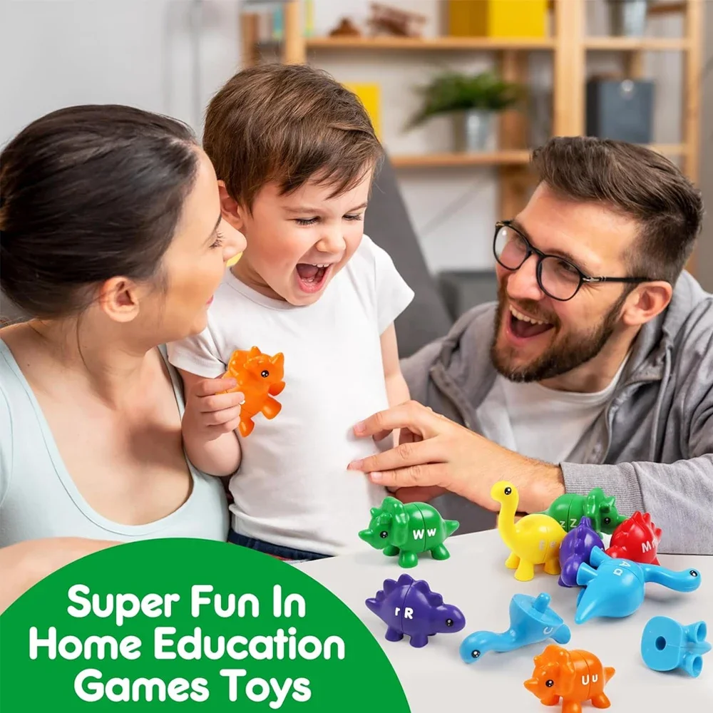 Dinosaur Alphabet Learning Toys for Toddlers 2-4, Montessori Educational Toys, Double Sided ABC and 123 Matching Game for Kids
Dinosaur Alphabet Learning Toys for Toddlers 2-4, Montessori Educational Toys, Double Sided ABC and 123 Matching Game for Kids