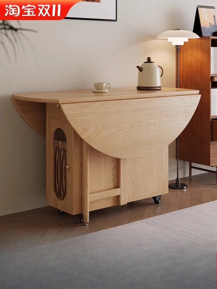 All solid wood folding dining table small apartment household movable against the wall Nordic log style round dining table and c
All solid wood folding dining table small apartment household movable against the wall Nordic log style round dining table and c