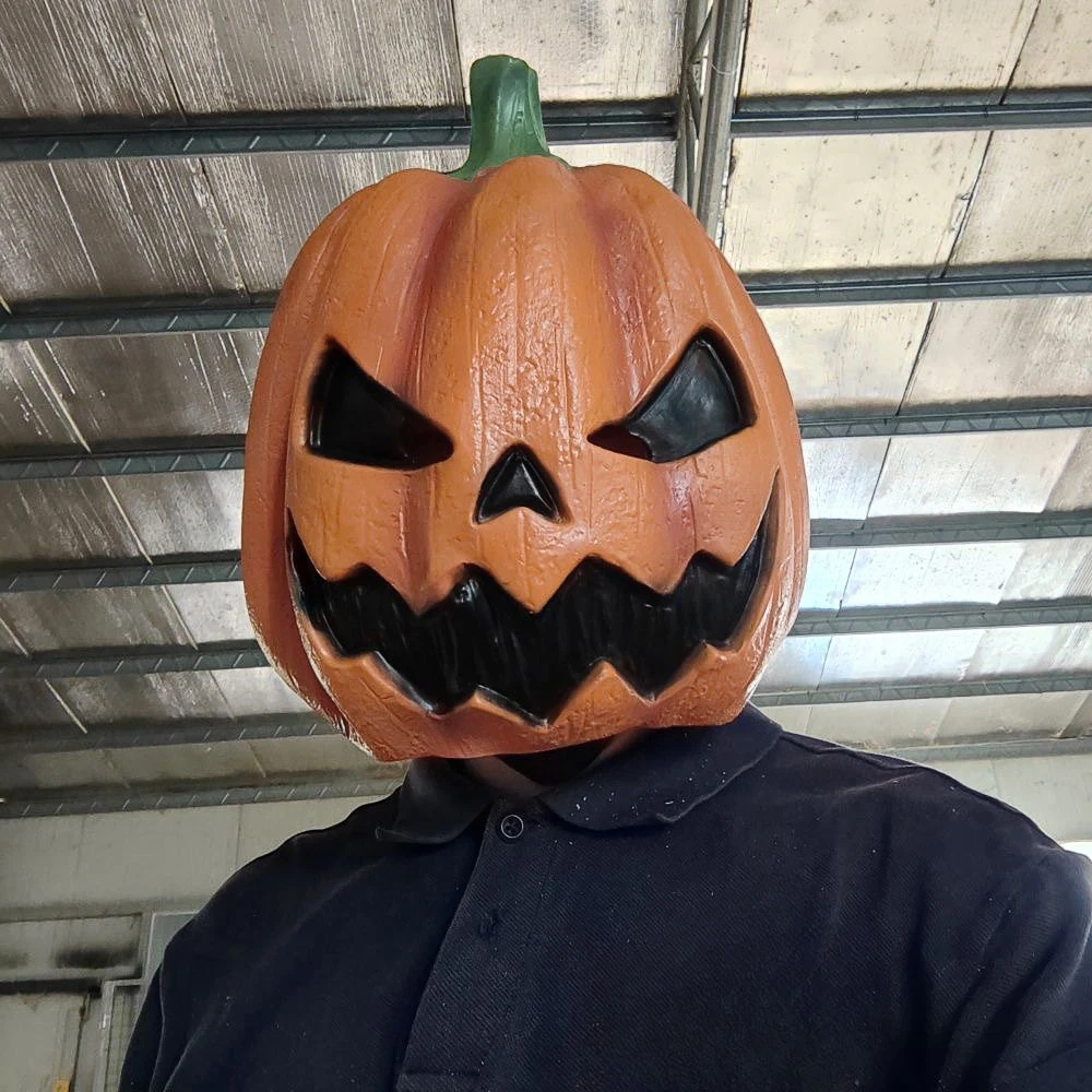 Halloween Evil Pumpkin Head Latex Mask Full Head Costume Mask for Cosplay Party Haunted House Carnival
Halloween Evil Pumpkin Head Latex Mask Full Head Costume Mask for Cosplay Party Haunted House Carnival