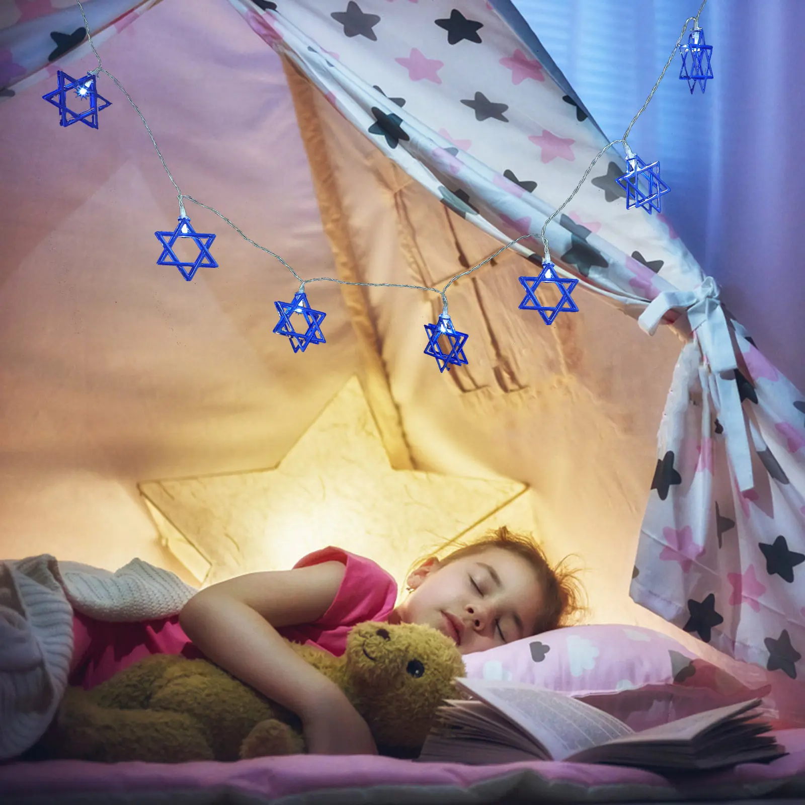 Hanukkah Six Pointed Star String Light 1.65 Meters 10 LED Battery Powered Star of David String Lights Hanukkah Party Decoration
Hanukkah Six Pointed Star String Light 1.65 Meters 10 LED Battery Powered Star of David String Lights Hanukkah Party Decoration