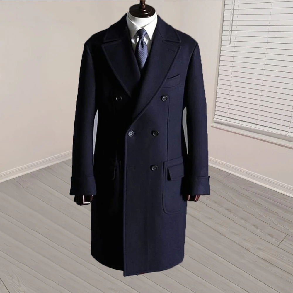 Classic Men's Suit Jackets Tweed Woolen Blend Trench Coat Long Navy Blue Business Office Prom Blazer Outfit Groom Tuxedo 1-Piece
Classic Men's Suit Jackets Tweed Woolen Blend Trench Coat Long Navy Blue Business Office Prom Blazer Outfit Groom Tuxedo 1-Piece