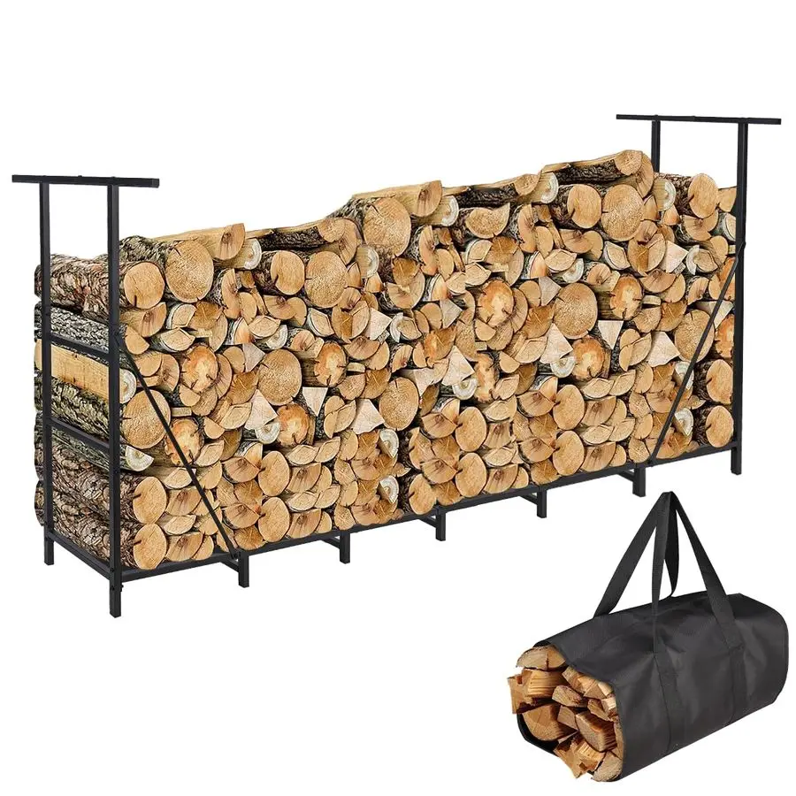 Уличная стойка для дров 8 футов с водонепроницаемой сумкой для дров, регулируемая, сверхпрочная стальная подставка для хранения дров, дровница
Уличная стойка для дров 8 футов с водонепроницаемой сумкой для дров, регулируемая, сверхпрочная стальная подставка для хранения дров, дровница