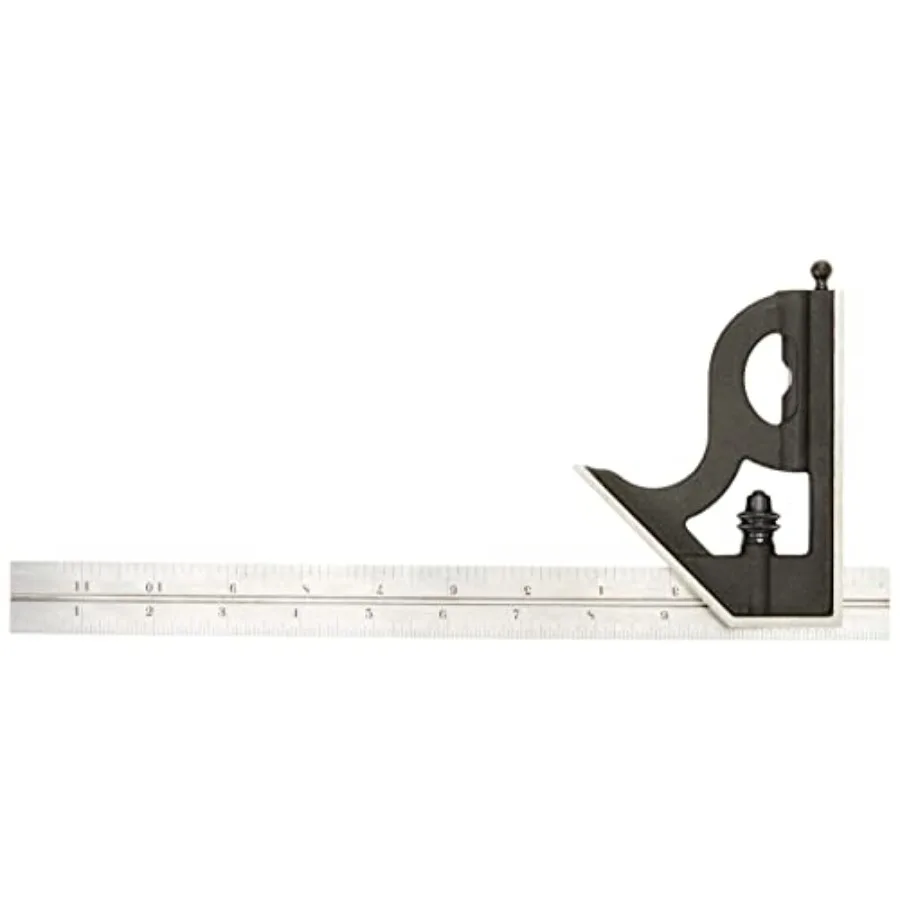 Steel Combination Square with Square Head - 12" Blade Length, Cast Iron Heads, Reversible Lock Bolt, Scriber, Spirit Level, 4R
Steel Combination Square with Square Head - 12" Blade Length, Cast Iron Heads, Reversible Lock Bolt, Scriber, Spirit Level, 4R