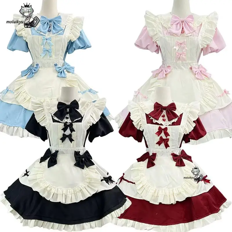 S-5Xl 4 Colors Cute Lolita Girls Bow Maid Outfit Cosplay Costume Women Waitress Servant Apron Dress Party Clothes Japanese Anime
S-5Xl 4 Colors Cute Lolita Girls Bow Maid Outfit Cosplay Costume Women Waitress Servant Apron Dress Party Clothes Japanese Anime