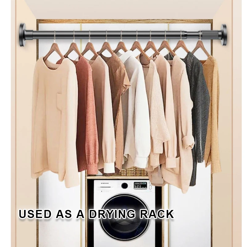 Adjustable Clothes Drying Rack Telescopic Pole Stainless Steel No-Drill Curtain Rod Multi-Msage Sink Installation Bathroom
Adjustable Clothes Drying Rack Telescopic Pole Stainless Steel No-Drill Curtain Rod Multi-Msage Sink Installation Bathroom