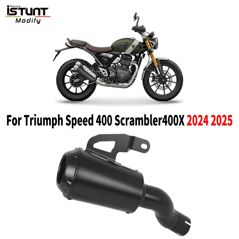 For Triumph Speed 400 Scrambler 400X 400 X 2024 2025 Header Motorcycle Exhaust Escape Moto Systems Silencer Muffler DB Killer
For Triumph Speed 400 Scrambler 400X 400 X 2024 2025 Header Motorcycle Exhaust Escape Moto Systems Silencer Muffler DB Killer