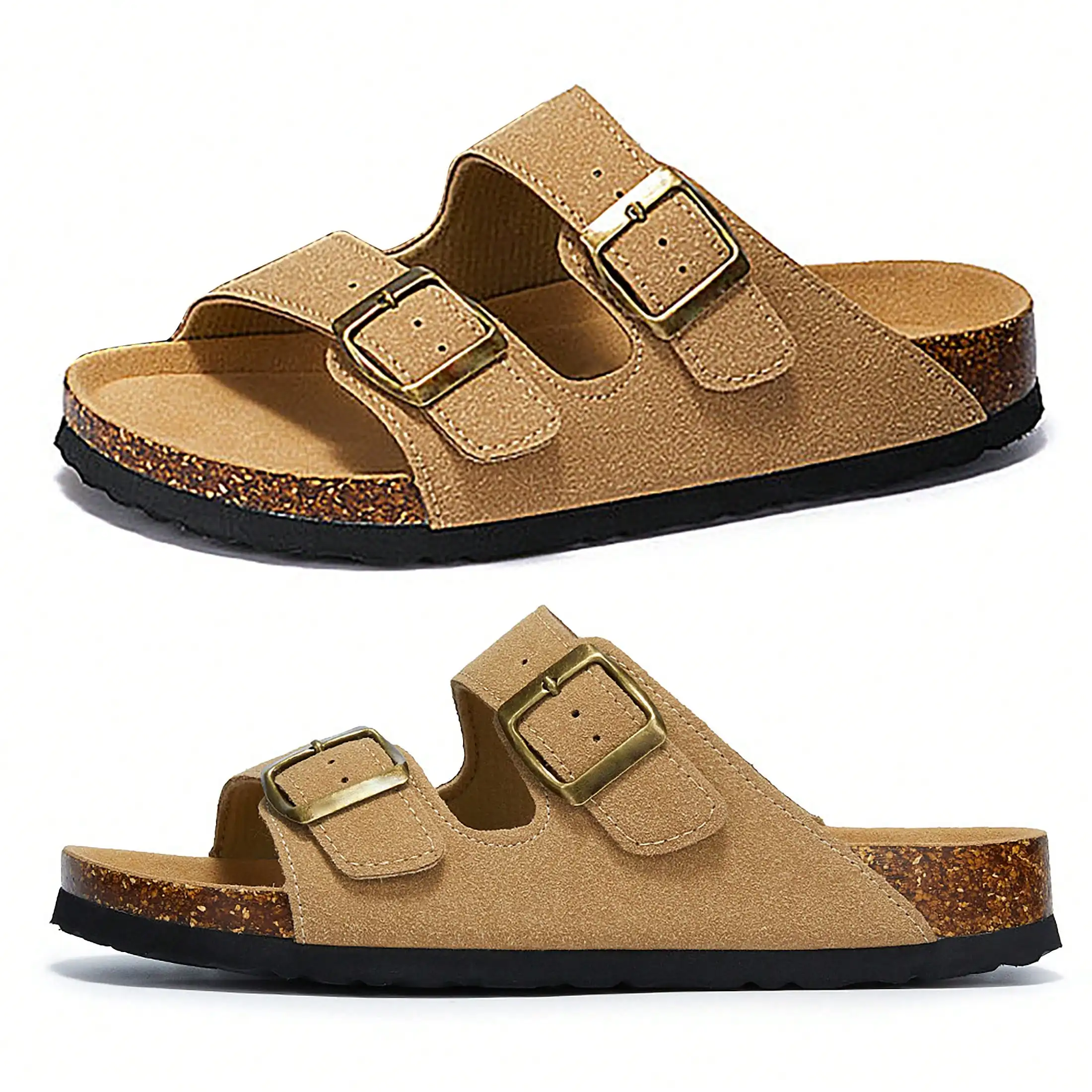 Women's Slip-On Sandals With Straps Adjustable Buckle Comfort Cork Footbed Slide Sandals
Women's Slip-On Sandals With Straps Adjustable Buckle Comfort Cork Footbed Slide Sandals