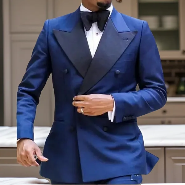 Double Breasted Wedding Tuxedos Slim Fit Men Suits Groom Navy Blue Male Blazers 2 Piece Slim Suit (Jacket + Pants) 2024
Double Breasted Wedding Tuxedos Slim Fit Men Suits Groom Navy Blue Male Blazers 2 Piece Slim Suit (Jacket + Pants) 2024