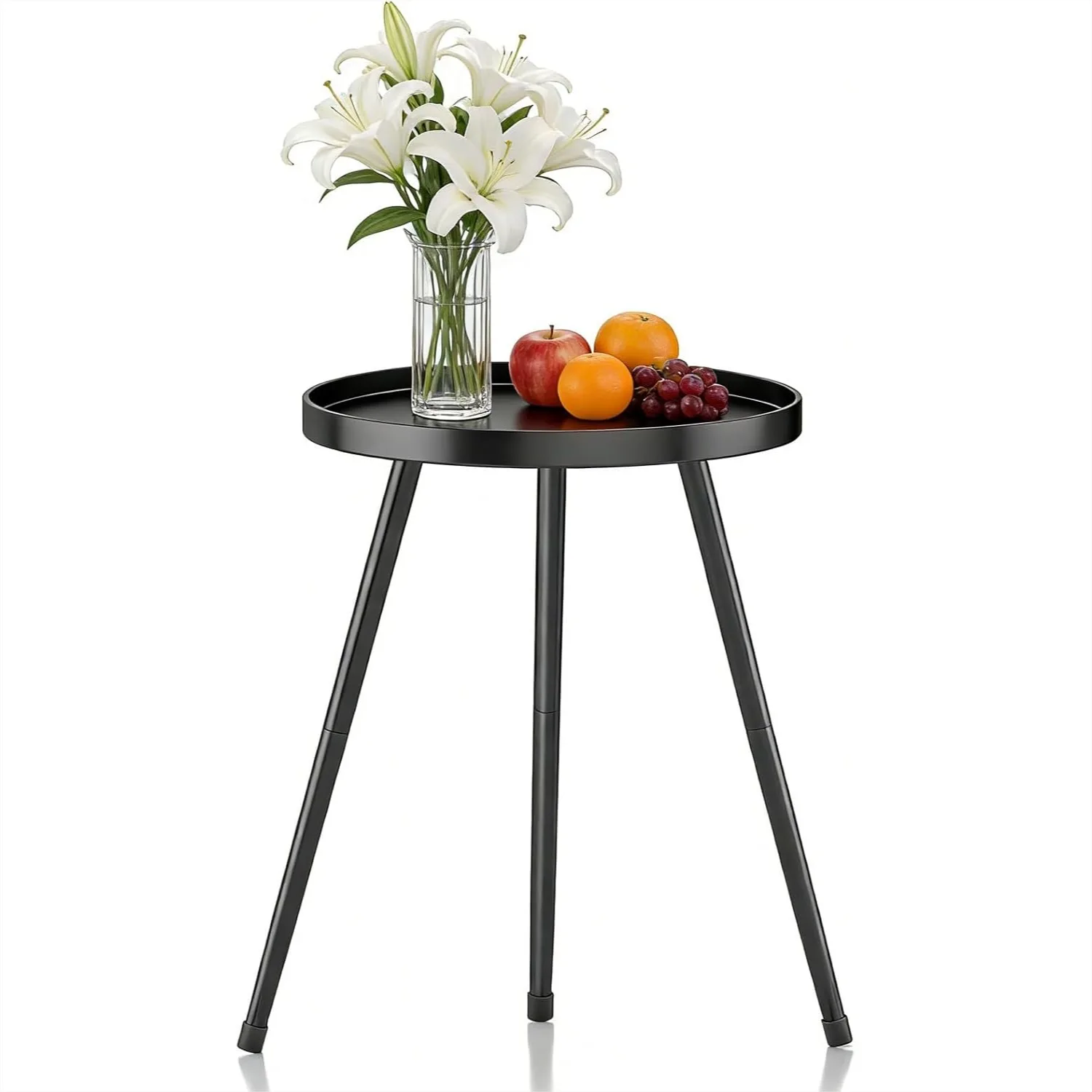 Small Round Side Table, Metal End Table for Outdoor and Indoor Use in Black Mid-Century Modern Style, Perfect for Office Bedroom
Small Round Side Table, Metal End Table for Outdoor and Indoor Use in Black Mid-Century Modern Style, Perfect for Office Bedroom
