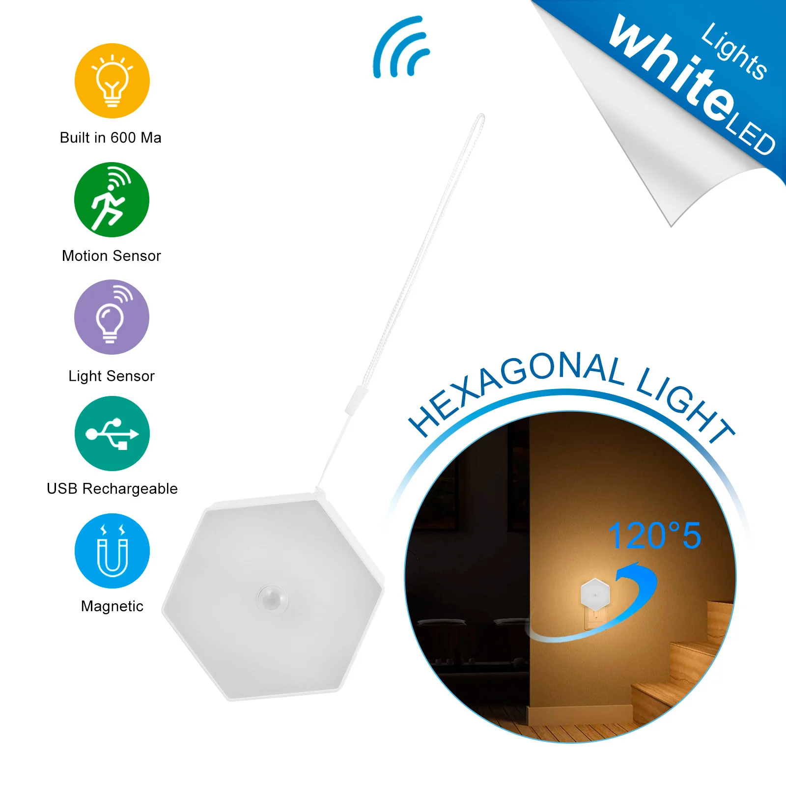 Body-Sensing Hexagonal Led Night Light Usb Rechargeable 600Mah Touch Sensor Decor Desktop Light 2 Modes 1-2H Charging
Body-Sensing Hexagonal Led Night Light Usb Rechargeable 600Mah Touch Sensor Decor Desktop Light 2 Modes 1-2H Charging