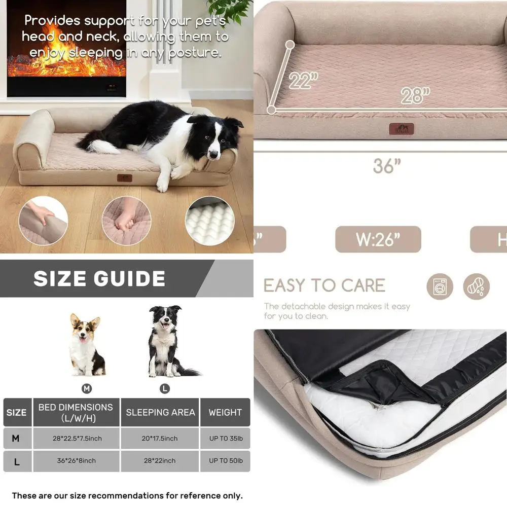 Большая ортопедическая кровать для собак — поддерживающий пенопластовый диван со съемным моющимся чехлом, нескользящим основанием, водонепроницаемый, хаки, L (36x26x8)
Большая ортопедическая кровать для собак — поддерживающий пенопластовый диван со съемным моющимся чехлом, нескользящим основанием, водонепроницаемый, хаки, L (36x26x8)