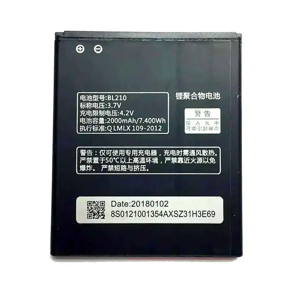 Mobile Phone Battery BL210 2000Mah For Lenovo A536 A606 A656 S820 S820E A750E A770E A766 A658T S650 A398T A828t
Mobile Phone Battery BL210 2000Mah For Lenovo A536 A606 A656 S820 S820E A750E A770E A766 A658T S650 A398T A828t