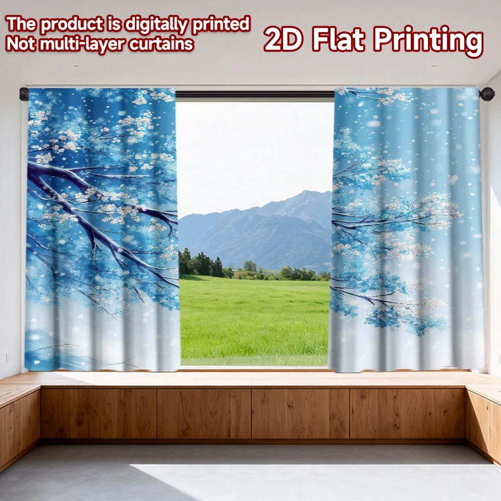 2D flat printing 2pcs Party Window Curtains Winter Snowy Blossoms Digital Printed Polyester Drapes Holiday Decorations for
2D flat printing 2pcs Party Window Curtains Winter Snowy Blossoms Digital Printed Polyester Drapes Holiday Decorations for