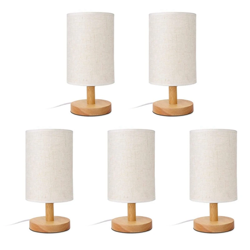 5X DC5V Round Bedside Table Lamp Nightstand Lamp With Fabric Shade And Solid Wood For Bedroom, Living Room Modern Office
5X DC5V Round Bedside Table Lamp Nightstand Lamp With Fabric Shade And Solid Wood For Bedroom, Living Room Modern Office