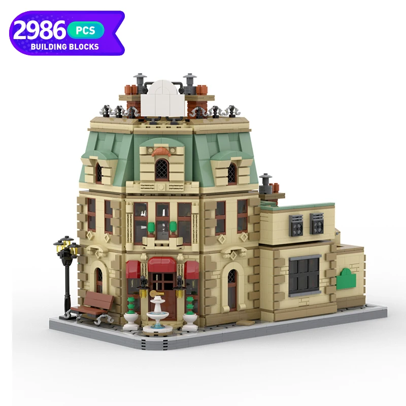 MOC Movie Architecture Ratatouilled (Gusteau restaurant) Building Blocks Assembly Model MOC-160521 House Bricks Toy Holiday Gift
MOC Movie Architecture Ratatouilled (Gusteau restaurant) Building Blocks Assembly Model MOC-160521 House Bricks Toy Holiday Gift
