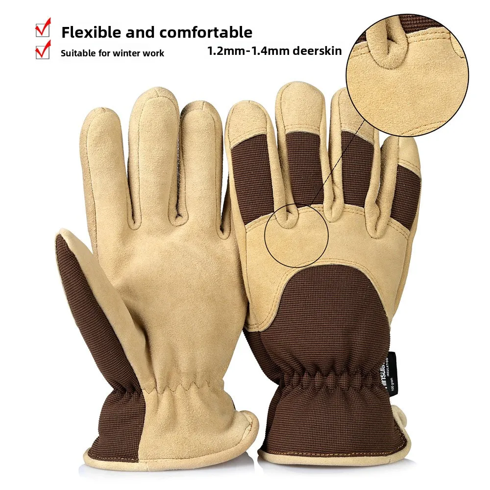 Thickened deerskin gloves, soft ski shovel gloves, 3M insulation, outdoor winter work gloves, warm and durable.
Thickened deerskin gloves, soft ski shovel gloves, 3M insulation, outdoor winter work gloves, warm and durable.