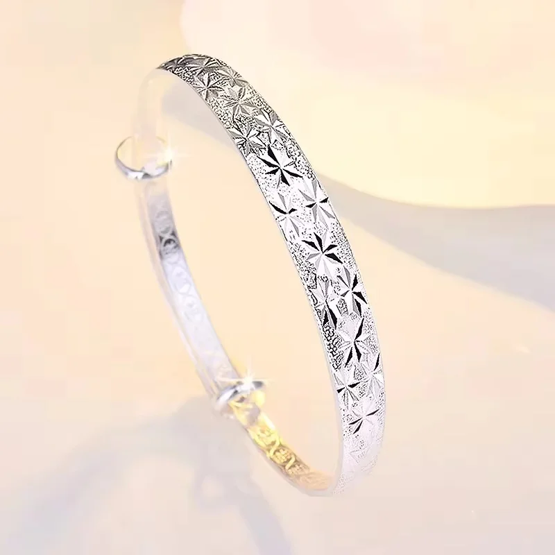 Dainty Gypsophila Star Adjustable Bangle 925 Sterling Silver Romantic Minimalist Jewelry Gift For Women Wedding Party US Warehouse Fast Shipping
Dainty Gypsophila Star Adjustable Bangle 925 Sterling Silver Romantic Minimalist Jewelry Gift For Women Wedding Party US Warehouse Fast Shipping