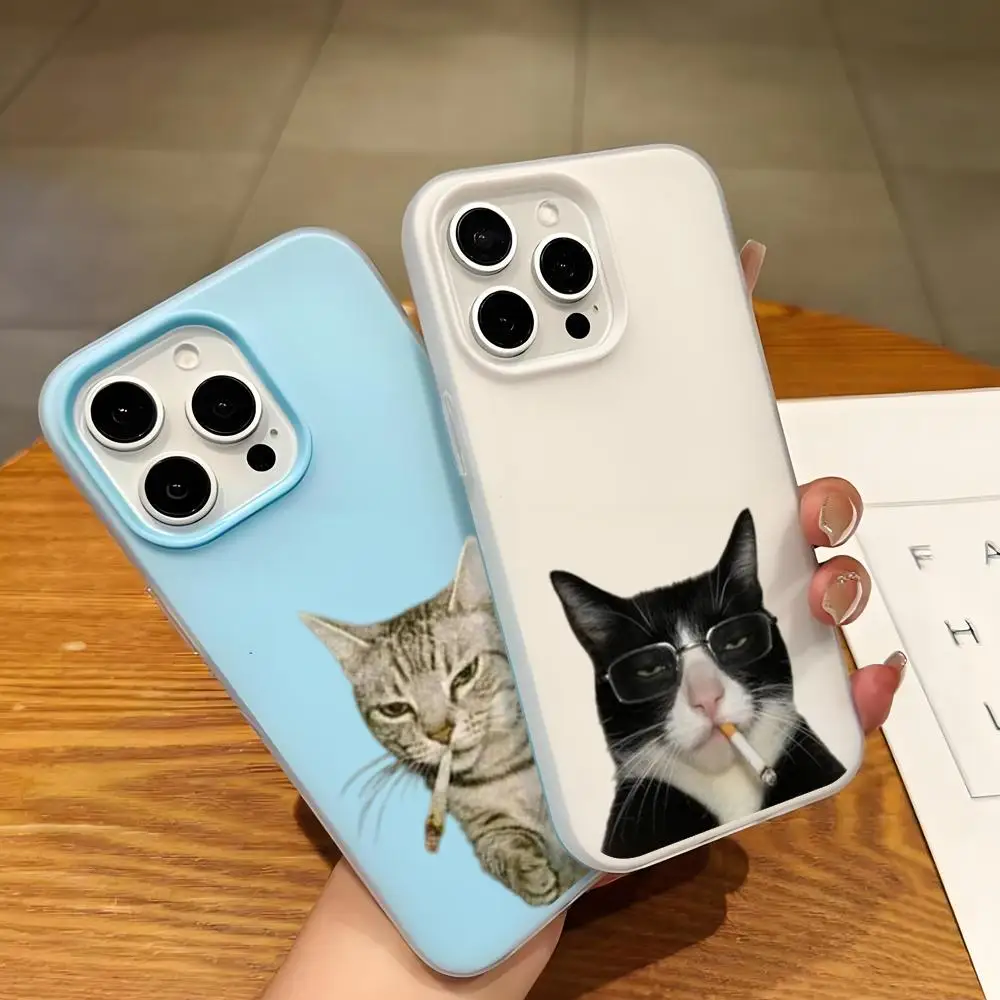Funny Smoking Cats Black Phone Case for iPhone 17 17 Air 16 16e 15 14 13 12 11 X XR XS Plus Pro Max Mini Hot-selling materials
Funny Smoking Cats Black Phone Case for iPhone 17 17 Air 16 16e 15 14 13 12 11 X XR XS Plus Pro Max Mini Hot-selling materials
