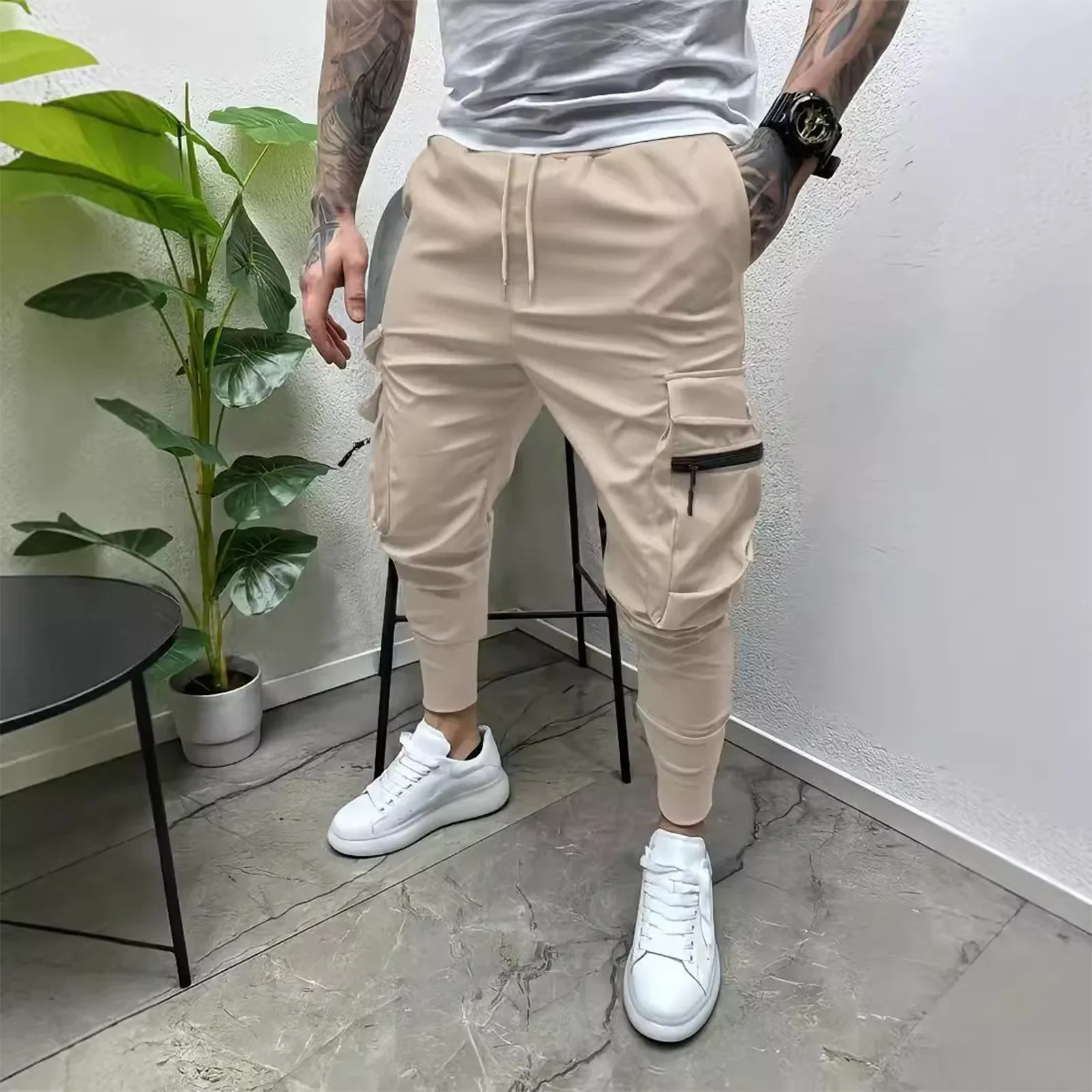 Mens Slim Fit Cargo Pants Long Fitness Outdoor Trend Outdoor Sports Jogging Tactical Pants for Men
Mens Slim Fit Cargo Pants Long Fitness Outdoor Trend Outdoor Sports Jogging Tactical Pants for Men