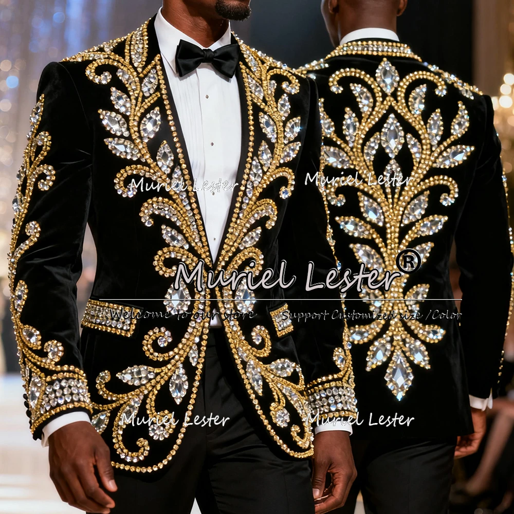 Уникальный дизайн, мужские костюмы с бриллиантами и бисером, комплект из 2 предметов, пиджаки для выпускного вечера, свадебные смокинги, индивидуальные мужские костюмы, мужская одежда 
Уникальный дизайн, мужские костюмы с бриллиантами и бисером, комплект из 2 предметов, пиджаки для выпускного вечера, свадебные смокинги, индивидуальные мужские костюмы, мужская одежда
