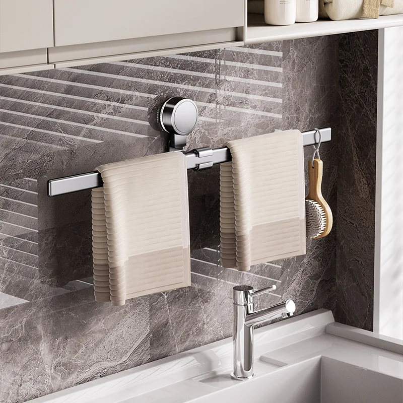 Wall-mounted widened towel rack, bathroom wall wash towel storage rack, bathroom suction cup single-pole towel rack
Wall-mounted widened towel rack, bathroom wall wash towel storage rack, bathroom suction cup single-pole towel rack