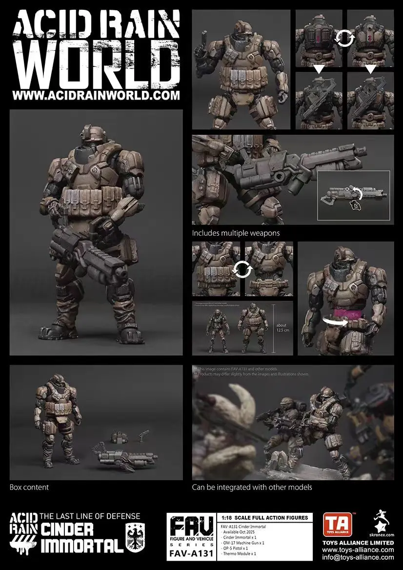 【MT】Pre-sale Acid Rain War FAV-A131 Cinder Lmmortal 1/18 Action Figure 3.75-inch Model Toy Gift
【MT】Pre-sale Acid Rain War FAV-A131 Cinder Lmmortal 1/18 Action Figure 3.75-inch Model Toy Gift
