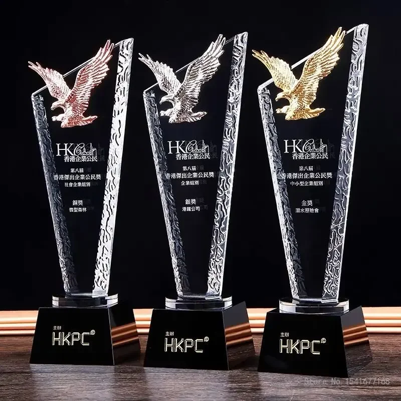 Customized Lettering, Creative Metal Golden Eagle Shaped Crystal Trophy, Sales Company, Enterprise Awards, Home Decorations, 1Pc
Customized Lettering, Creative Metal Golden Eagle Shaped Crystal Trophy, Sales Company, Enterprise Awards, Home Decorations, 1Pc