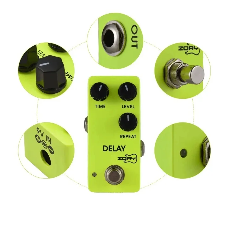 ZORY Analog Delay Guitar Effects Pedal TIME/LEVEL/REPEAT Versatile Controls Effector DC 9V 6.35mm Input/Output with True Bypass
ZORY Analog Delay Guitar Effects Pedal TIME/LEVEL/REPEAT Versatile Controls Effector DC 9V 6.35mm Input/Output with True Bypass