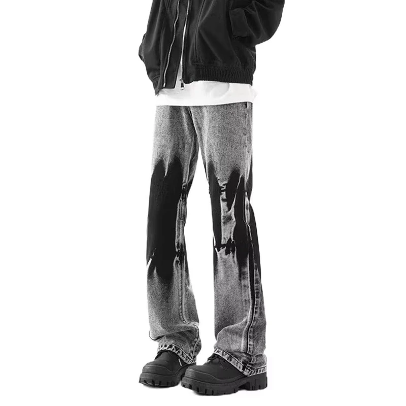Retro American Tie-dye Jeans For Men Hip Hop Fashion Wide-leg Denim Trousers Y2K Streetwear Straight Leg Bell Bottoms jeans new
Retro American Tie-dye Jeans For Men Hip Hop Fashion Wide-leg Denim Trousers Y2K Streetwear Straight Leg Bell Bottoms jeans new