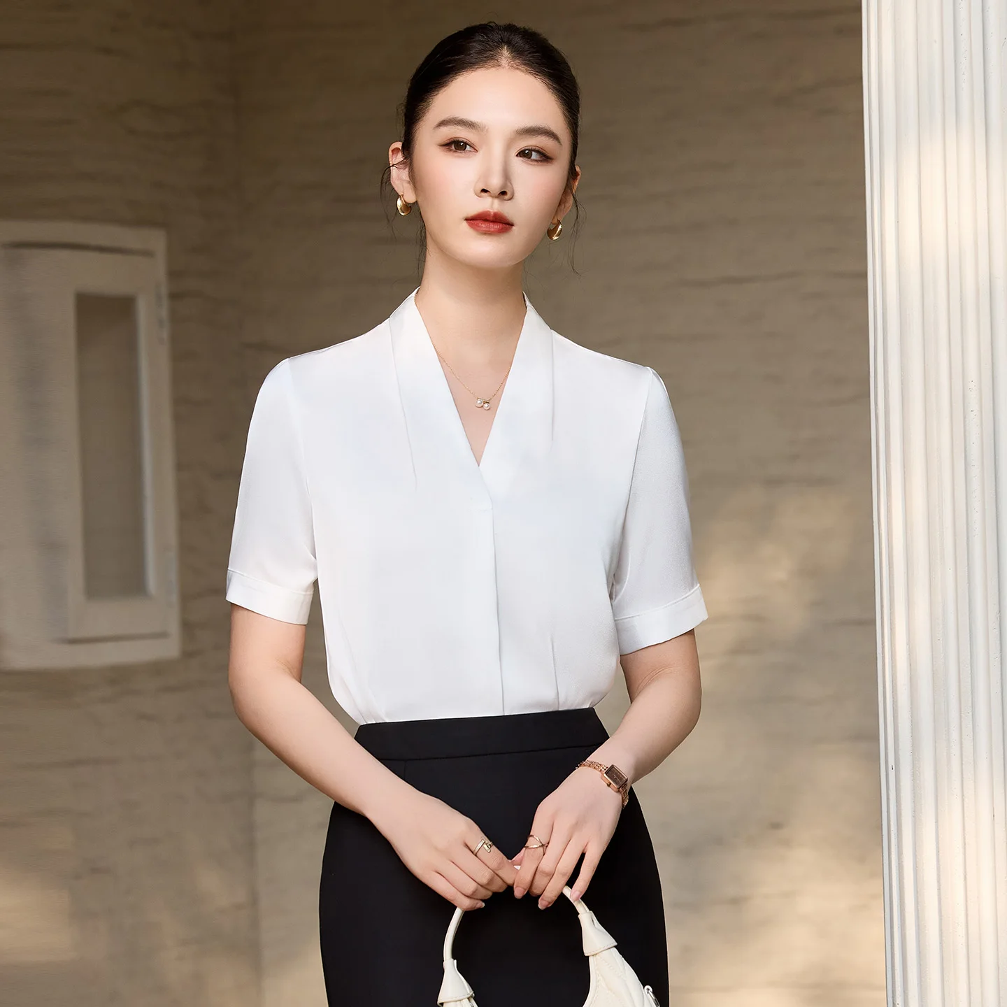 Alyssa Fashionable High-Quality Short Sleeve Shirt for Professional Women Elegant And Stylish Spring/Summer 2026 New Arrival
Alyssa Fashionable High-Quality Short Sleeve Shirt for Professional Women Elegant And Stylish Spring/Summer 2026 New Arrival