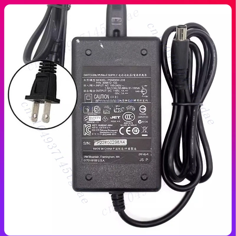 Оригинальный адаптер питания PSM36W-208 18V1A для Bose Sounddock II III, черный
Оригинальный адаптер питания PSM36W-208 18V1A для Bose Sounddock II III, черный