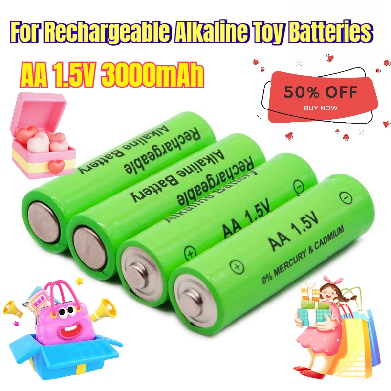 3000mAh Alkaline Rechargeable Batteries AA 1.5V for Rechargeable Alkaline Toy Batteries
3000mAh Alkaline Rechargeable Batteries AA 1.5V for Rechargeable Alkaline Toy Batteries