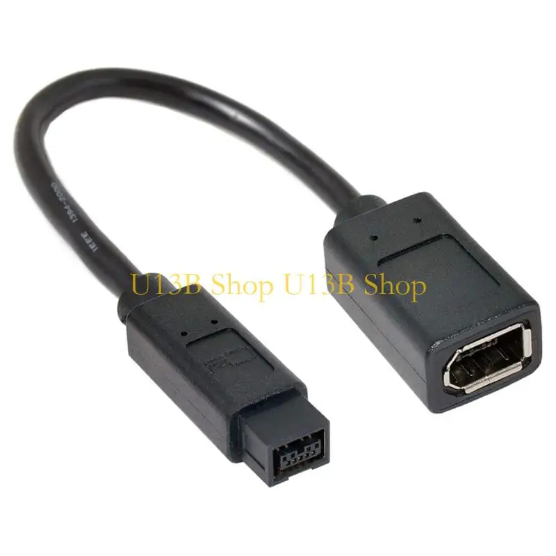 U13B Professional 1394 6Pin Female to 1394b 9Pin Male Firewire Camera Connector Cable
U13B Professional 1394 6Pin Female to 1394b 9Pin Male Firewire Camera Connector Cable