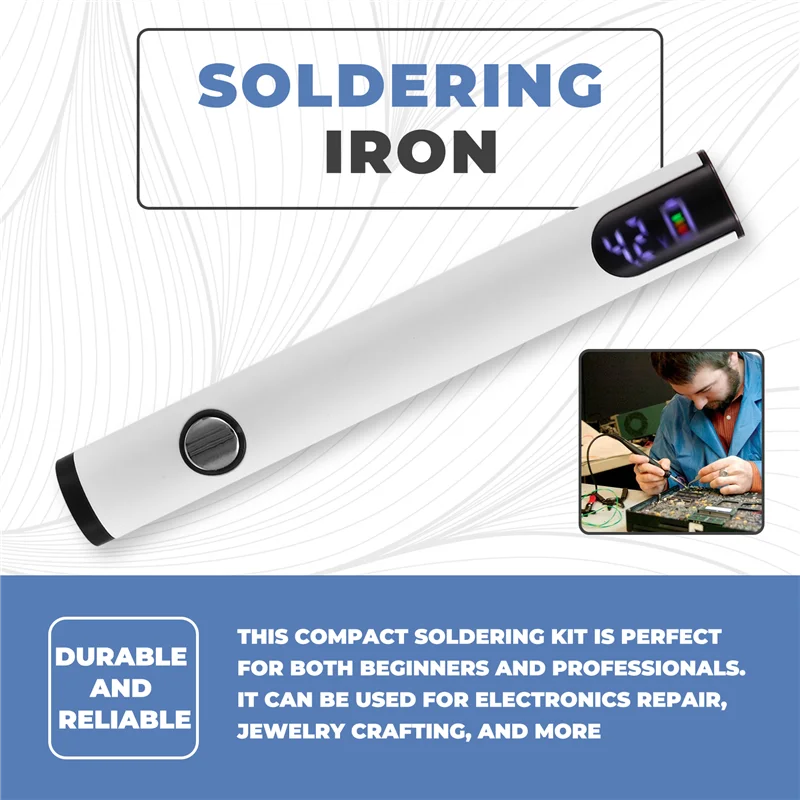 AA63 HOT 510 Thread Battery Cart Pen Headless Electric Soldering Iron With Adjustable Temperature Mini Soldering Iron Kit 
AA63 HOT 510 Thread Battery Cart Pen Headless Electric Soldering Iron With Adjustable Temperature Mini Soldering Iron Kit