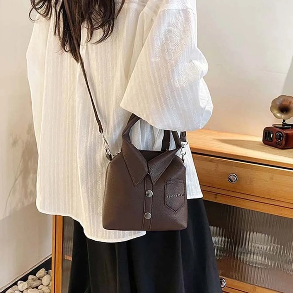 Elegant Clothes Shaped Crossbody Bag PU Leather Creative Square Compact Shoulder Bag Texture Magnetic Button Women Handbag Work
Elegant Clothes Shaped Crossbody Bag PU Leather Creative Square Compact Shoulder Bag Texture Magnetic Button Women Handbag Work
