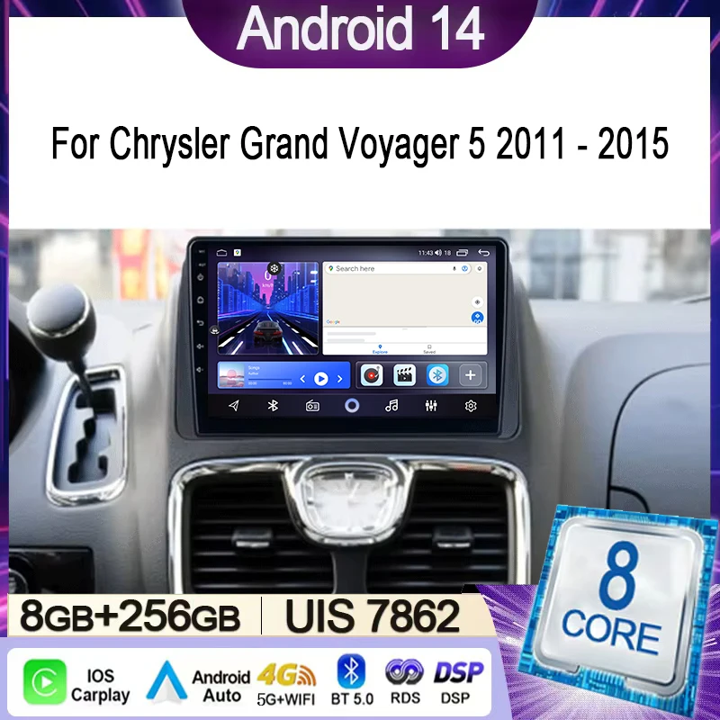 Car Radio For Chrysler Grand Voyager 5 2011 - 2015 Multimedia Video Player Navigation Stereo GPS Android 14 wireless Carplay
Car Radio For Chrysler Grand Voyager 5 2011 - 2015 Multimedia Video Player Navigation Stereo GPS Android 14 wireless Carplay