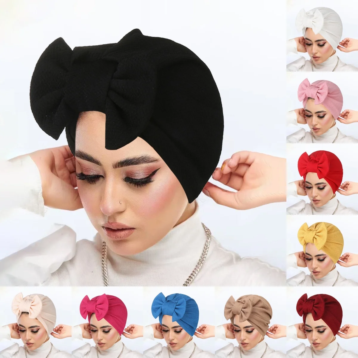 Женский тюрбан с бантом, индийская шляпа, мусульманский хиджаб, шапочка, платок от выпадения волос, химиотерапевтическая шапка, головные уборы, банданы, Turbante Mujer
Женский тюрбан с бантом, индийская шляпа, мусульманский хиджаб, шапочка, платок от выпадения волос, химиотерапевтическая шапка, головные уборы, банданы, Turbante Mujer